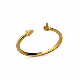 fingerring med stift til perle